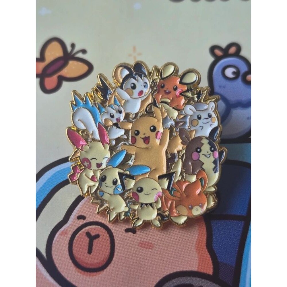 Pokemon Pikachu electric type anime enamel pin